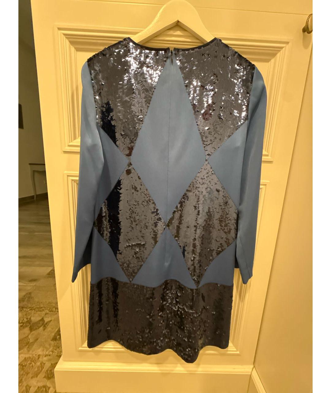 TORY BURCH Синее полиэстеровое вечернее платье, фото 2