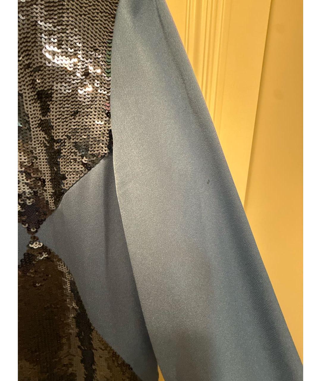 TORY BURCH Синее полиэстеровое вечернее платье, фото 7