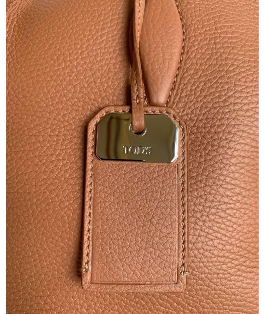 TOD'S Коричневая кожаная сумка тоут, фото 6