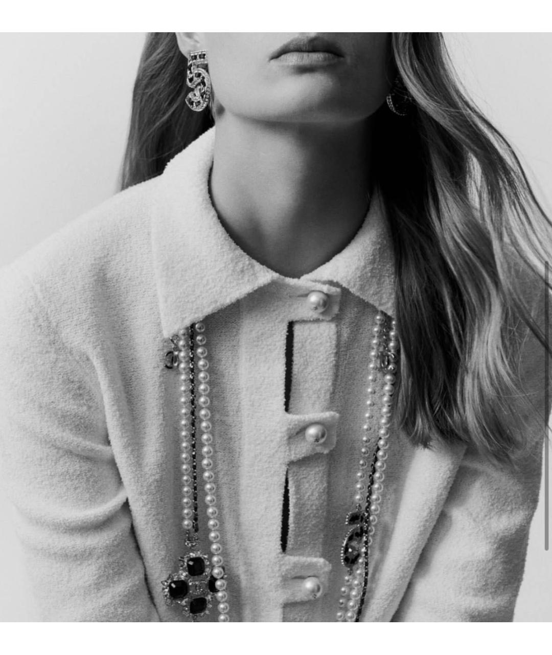 CHANEL Белое жемчужное колье, фото 6