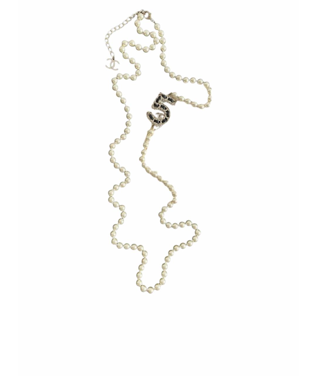 CHANEL Белое жемчужное колье, фото 1