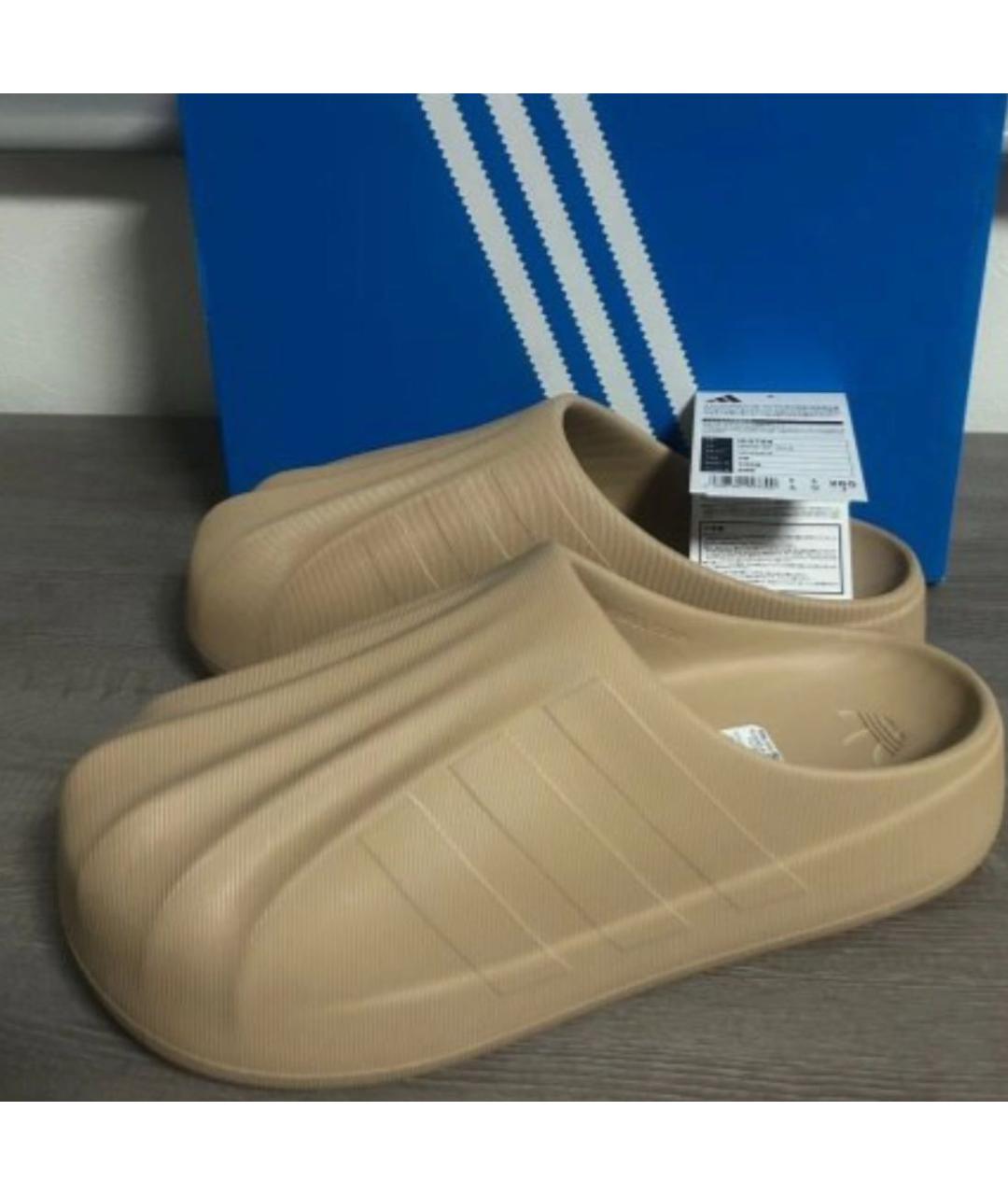 ADIDAS Бежевые шлепанцы, фото 8