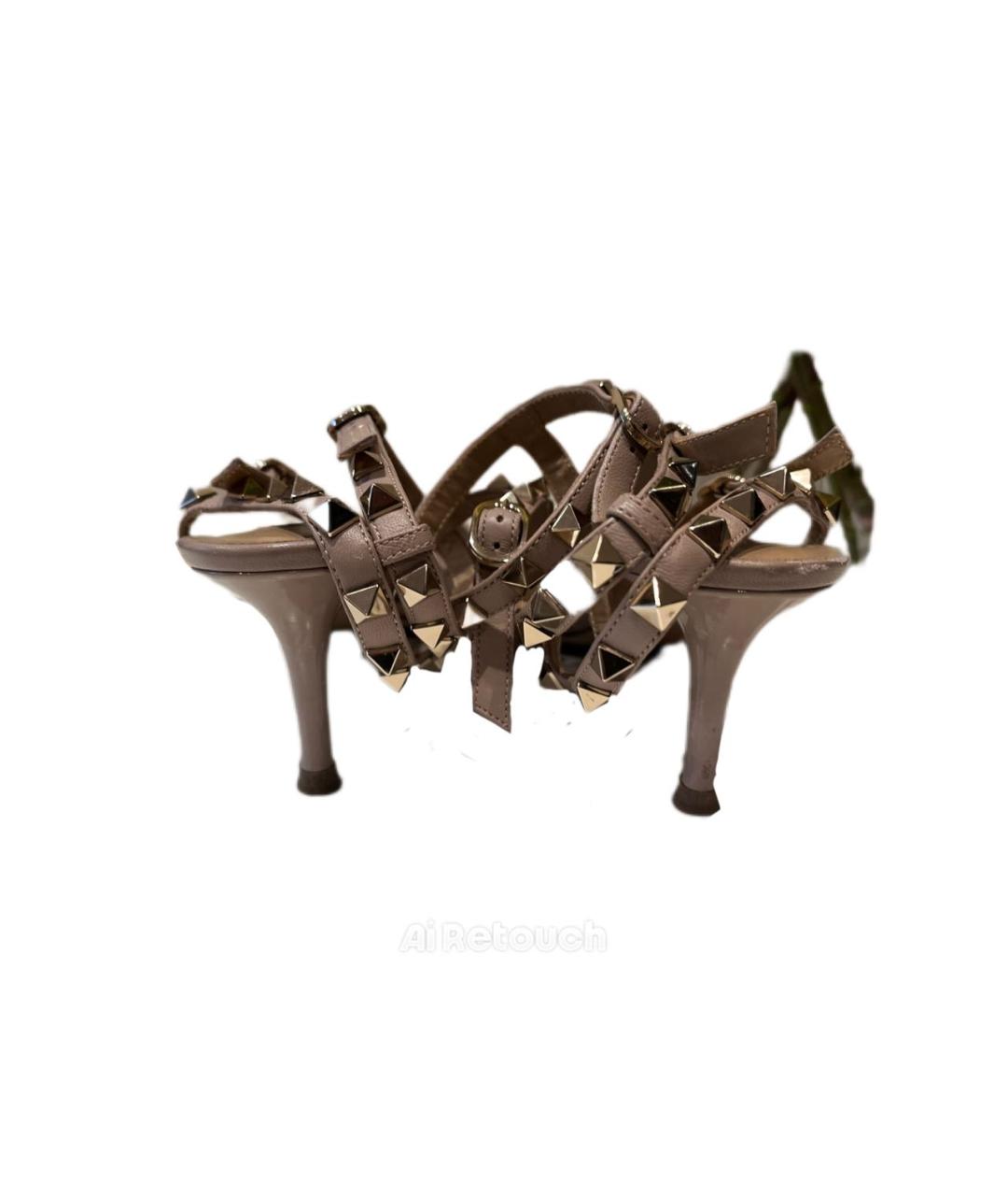 VALENTINO Бежевые туфли из лакированной кожи, фото 3