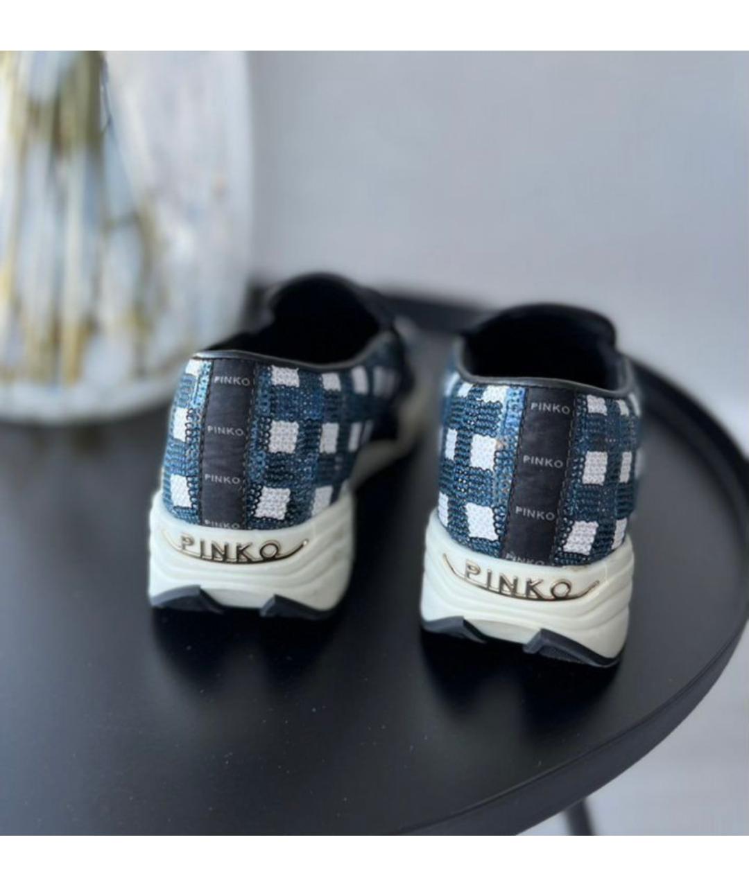 PINKO Синие текстильные слипоны, фото 4