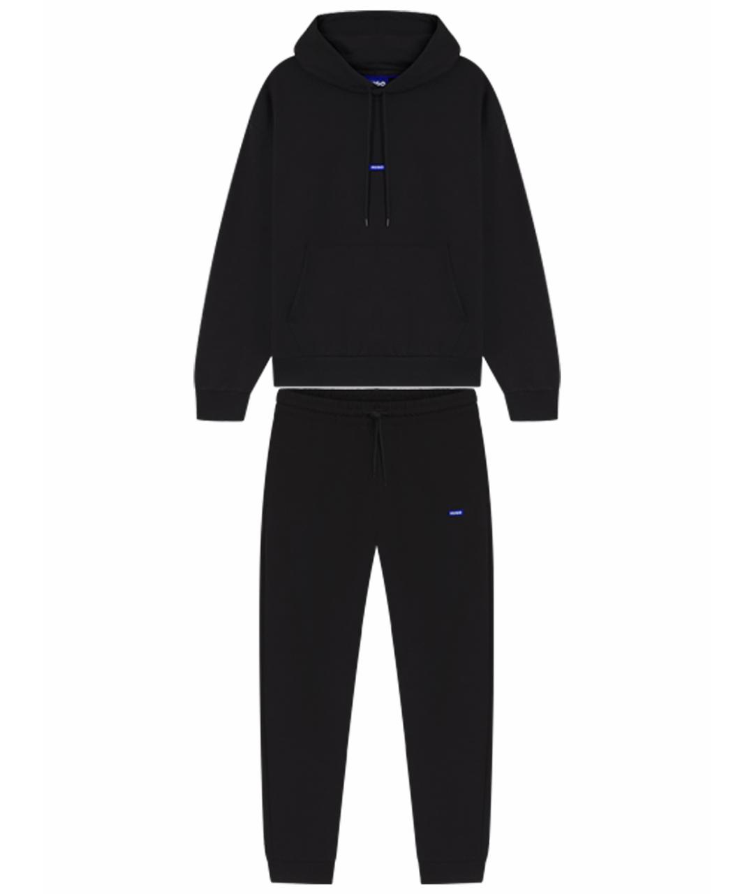 HUGO Черный хлопковый спортивный костюм, фото 1