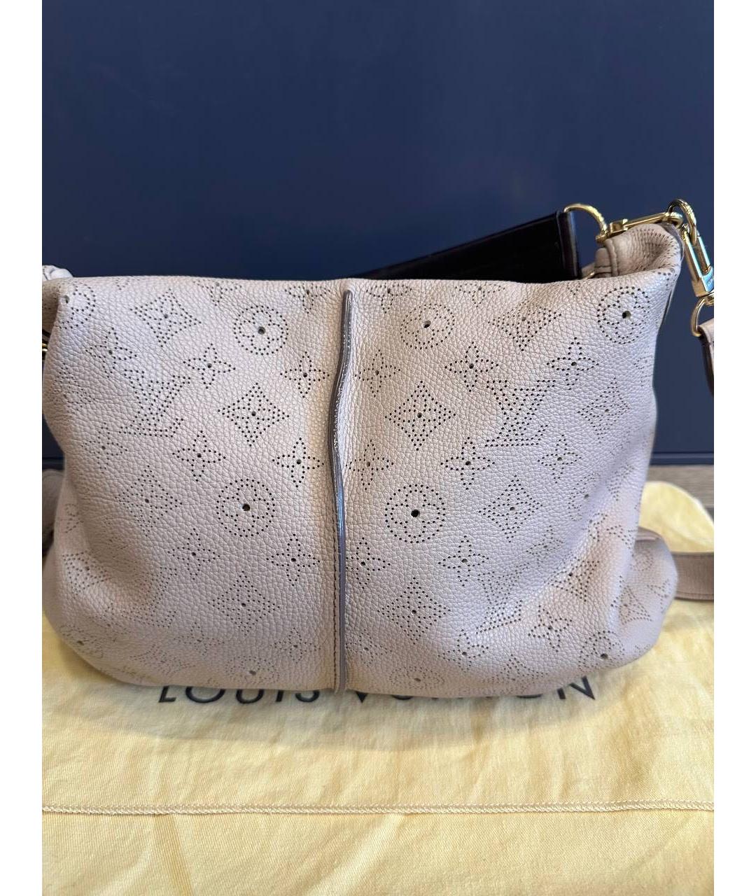 LOUIS VUITTON Бежевая кожаная сумка через плечо, фото 3