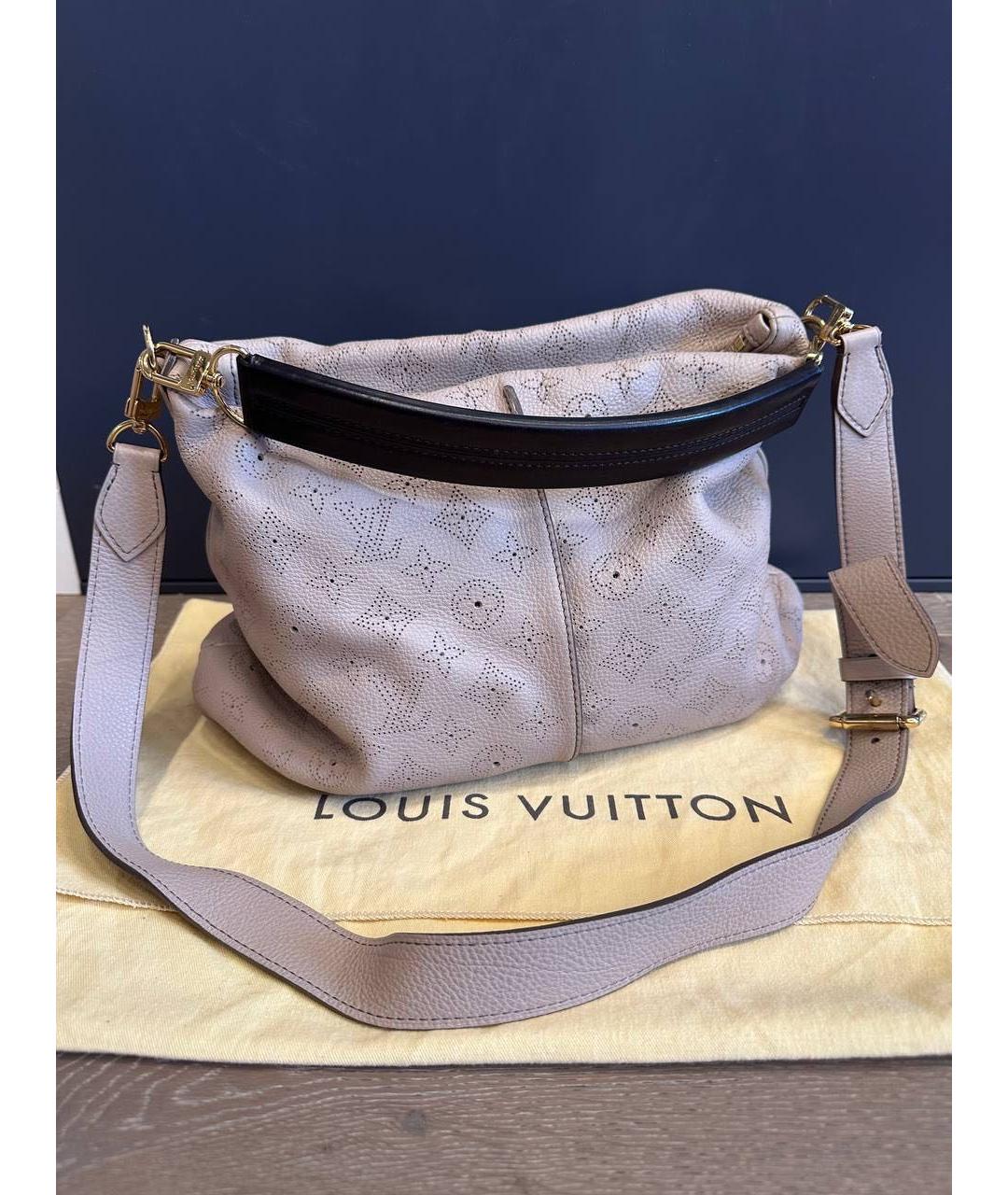 LOUIS VUITTON Бежевая кожаная сумка через плечо, фото 2