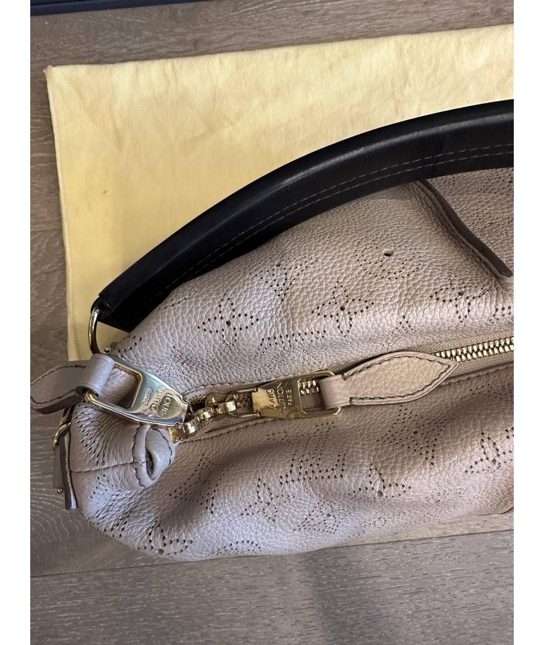 LOUIS VUITTON Бежевая кожаная сумка через плечо, фото 4