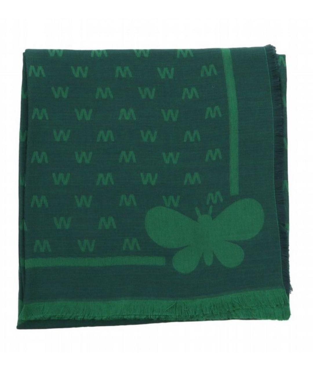 WEEKEND MAX MARA Зеленый шерстяной платок, фото 1