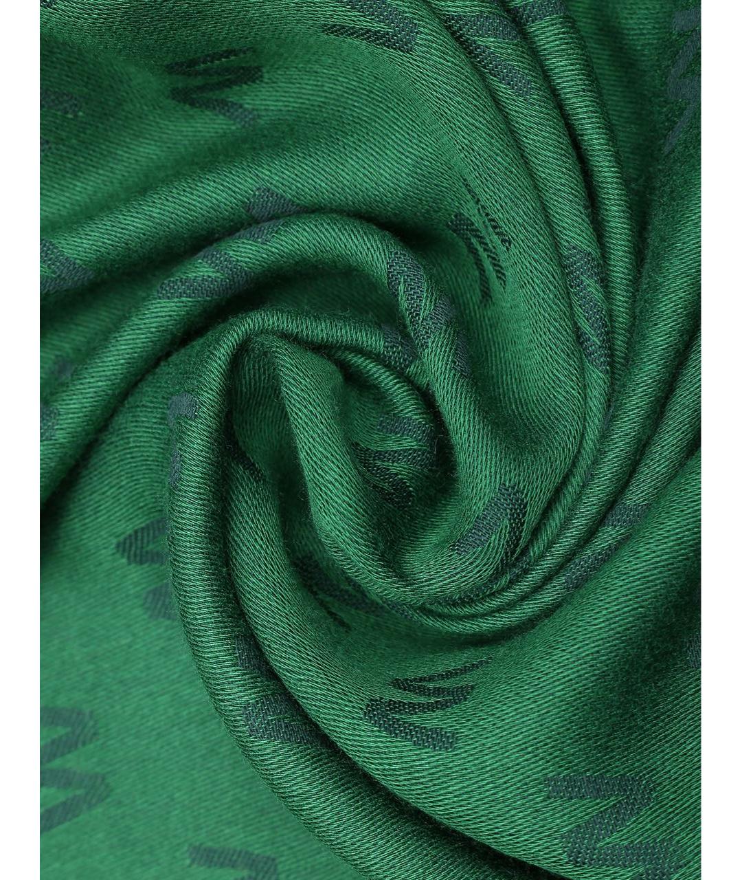 WEEKEND MAX MARA Зеленый шерстяной платок, фото 4