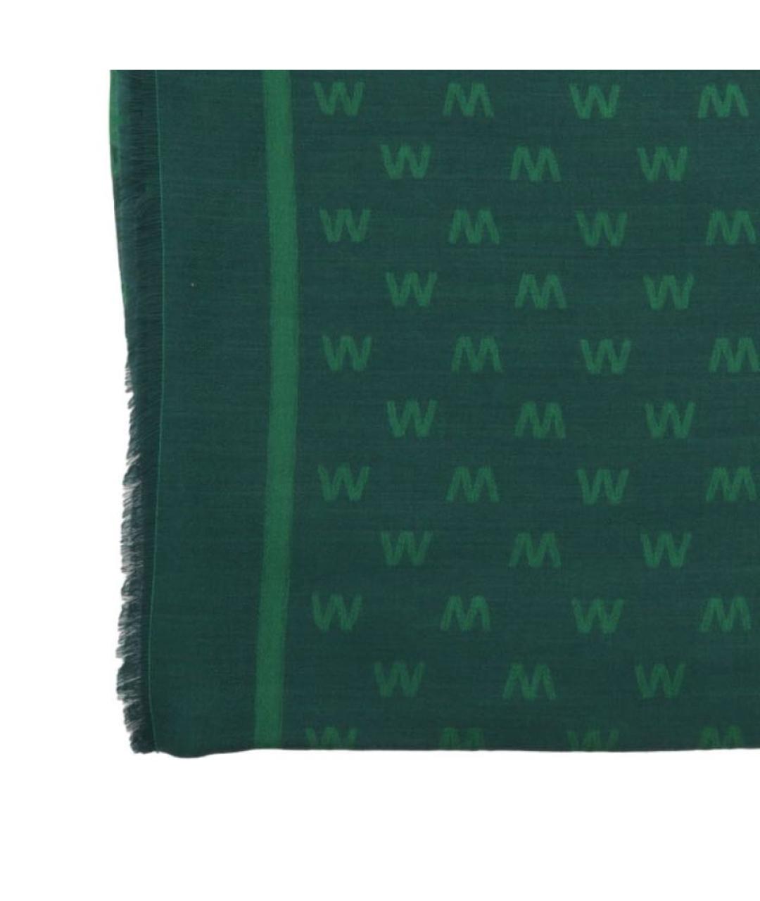 WEEKEND MAX MARA Зеленый шерстяной платок, фото 2