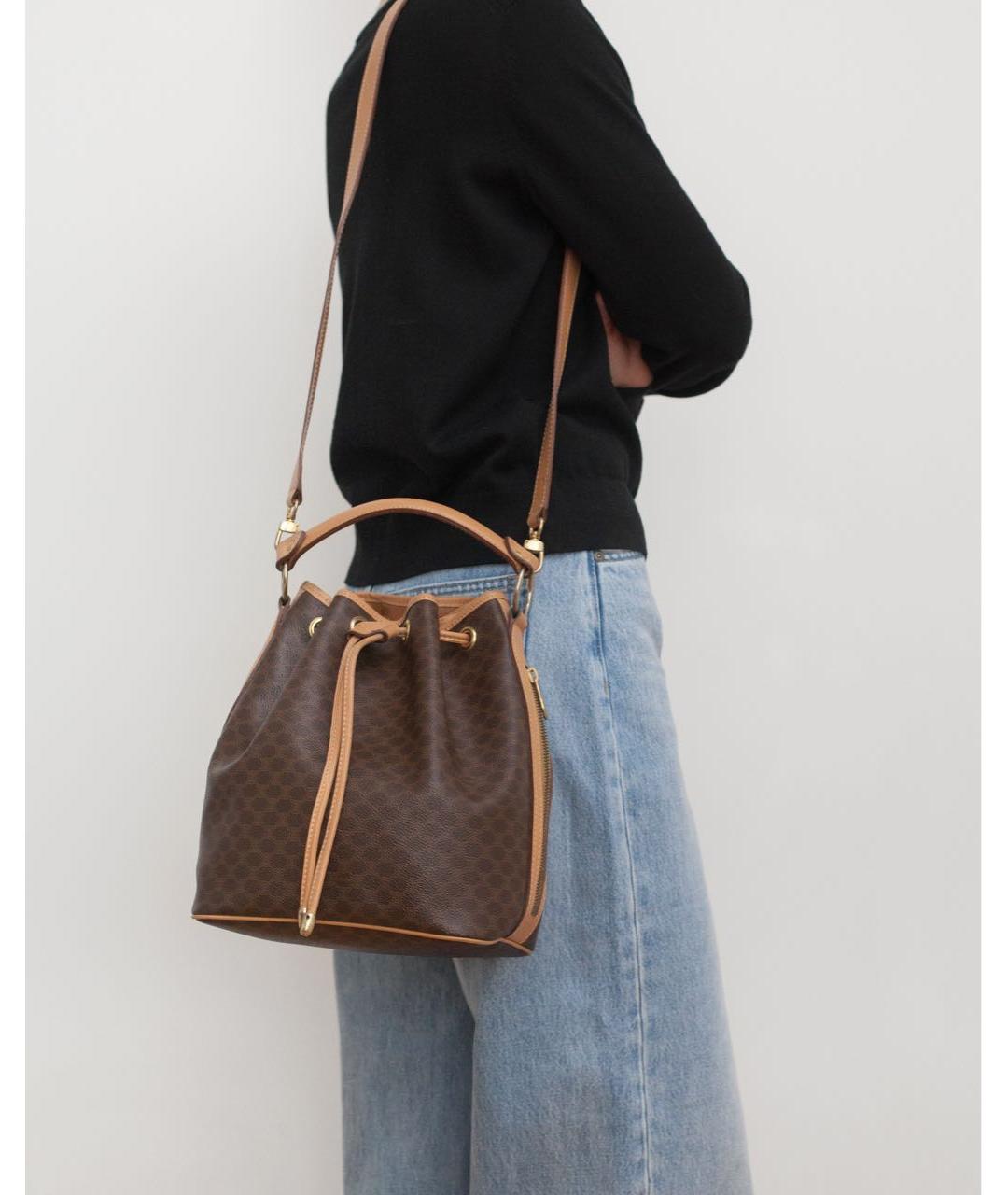 CELINE Коричневая сумка через плечо, фото 4