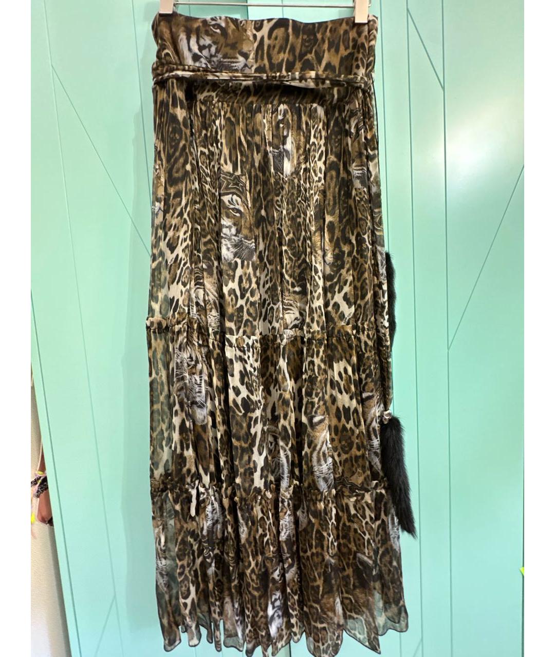 PHILIPP PLEIN Мульти шелковая юбка миди, фото 2