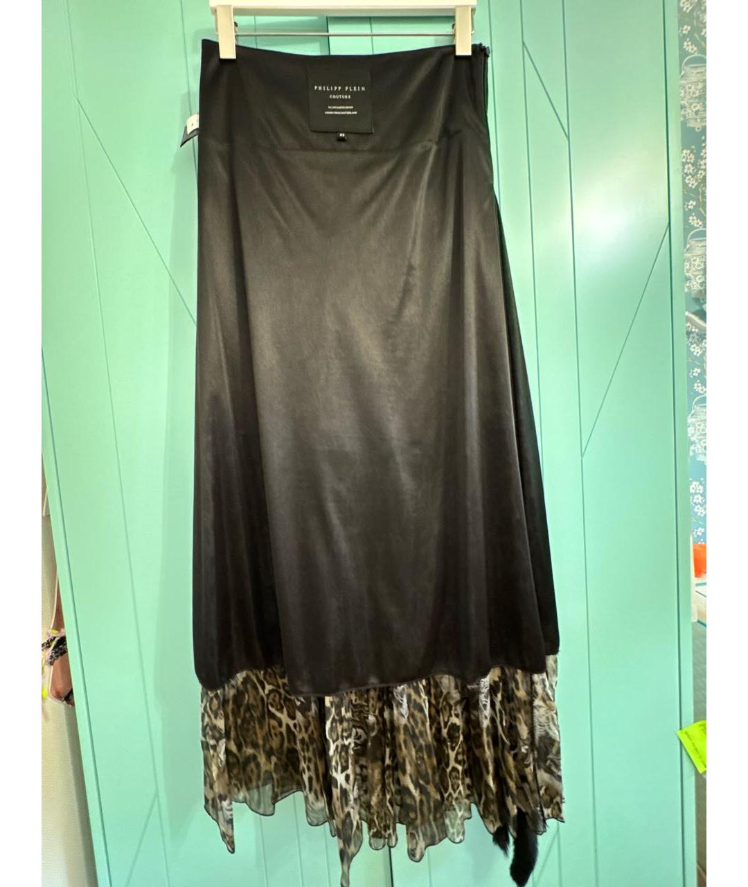 PHILIPP PLEIN Мульти шелковая юбка миди, фото 5