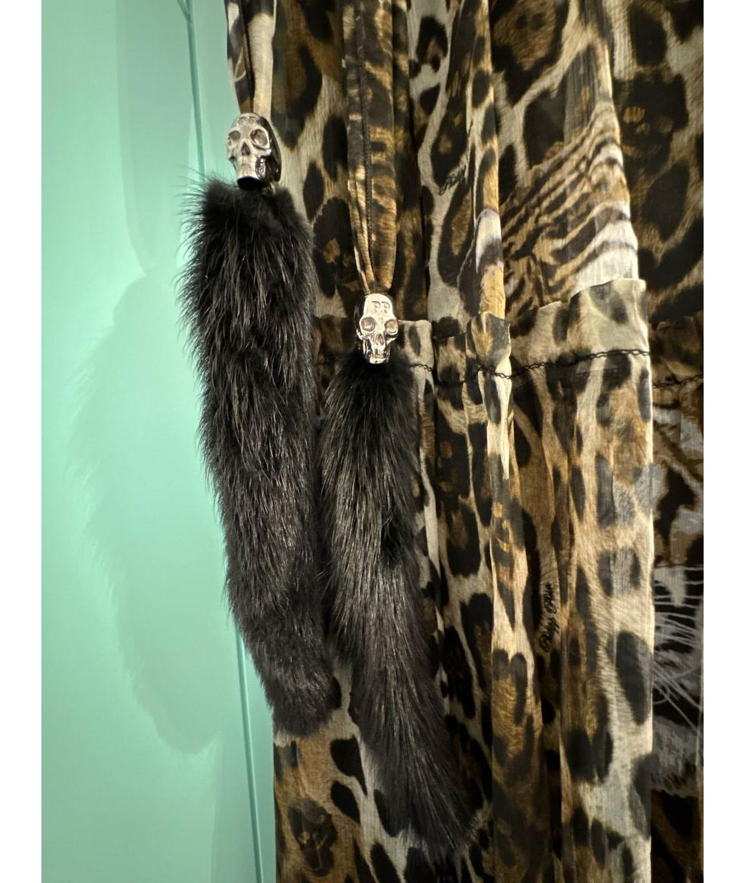 PHILIPP PLEIN Мульти шелковая юбка миди, фото 4