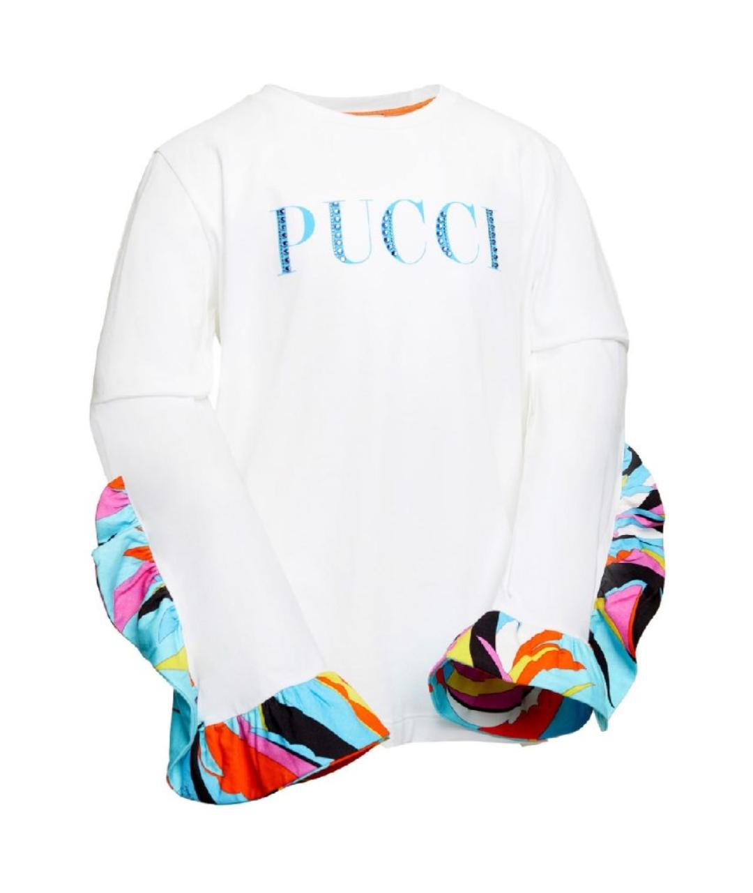 EMILIO PUCCI Белый хлопковый детская футболка / топ, фото 4