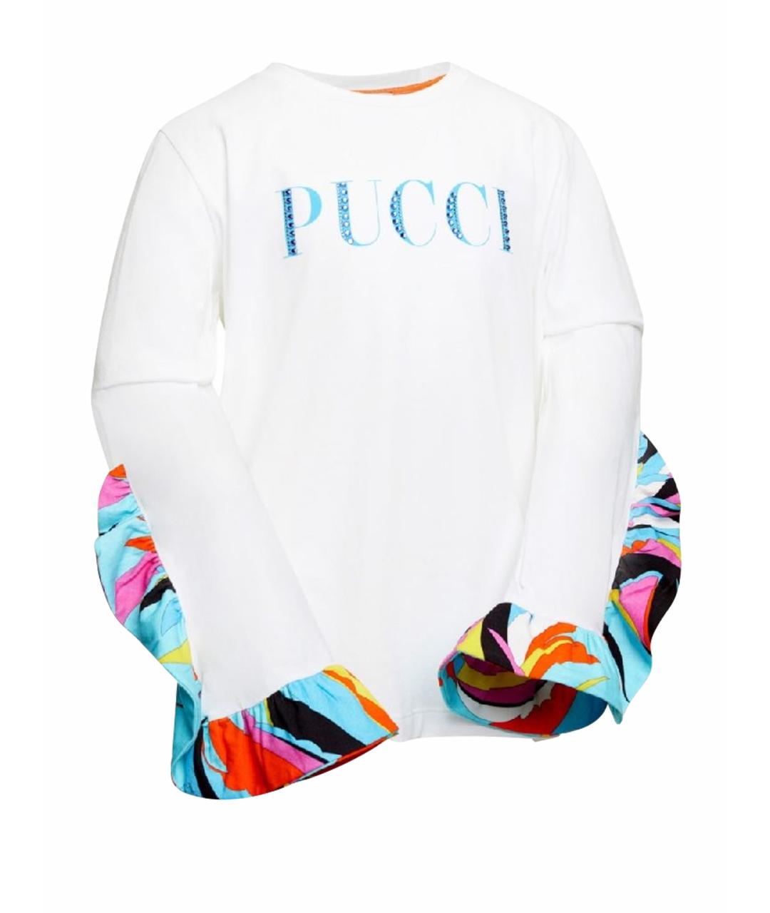 EMILIO PUCCI Белый хлопковый детская футболка / топ, фото 1