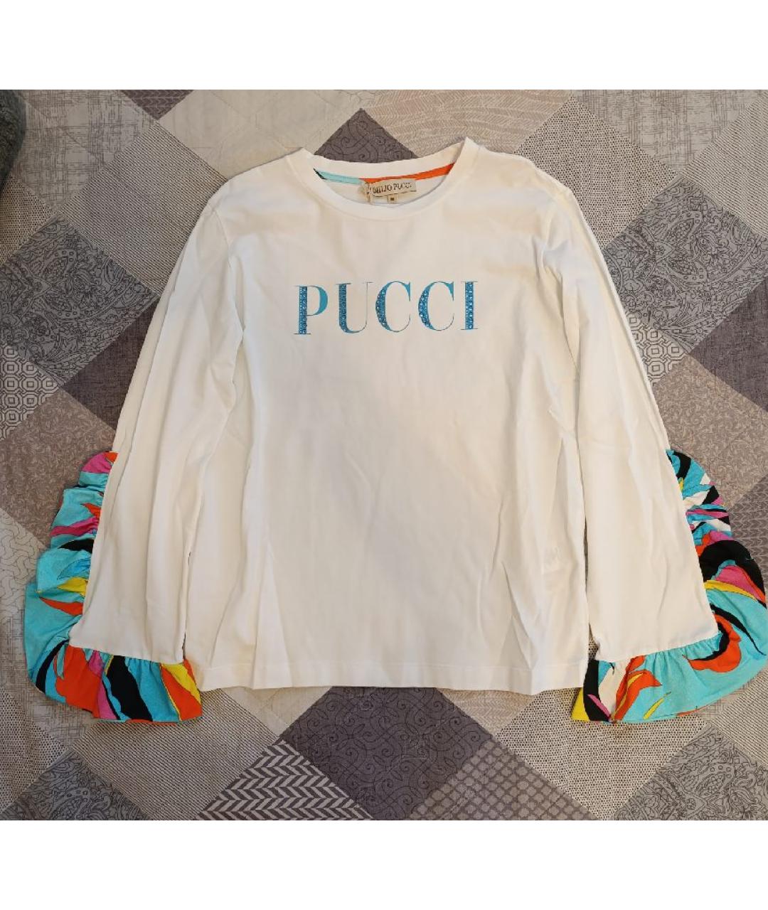 EMILIO PUCCI Белый хлопковый детская футболка / топ, фото 3