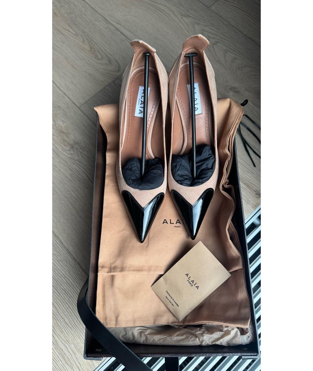 ALAIA Бежевые замшевые туфли, фото 4
