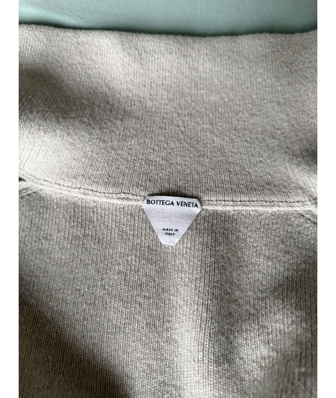 BOTTEGA VENETA Серый шерстяной кардиган, фото 3