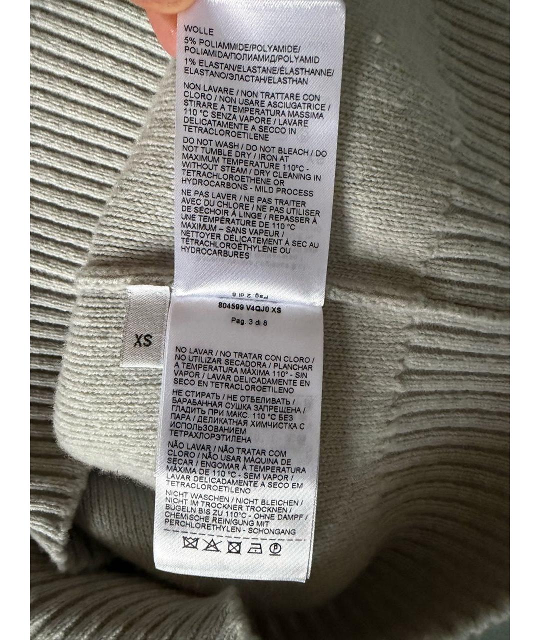BOTTEGA VENETA Серый шерстяной кардиган, фото 6