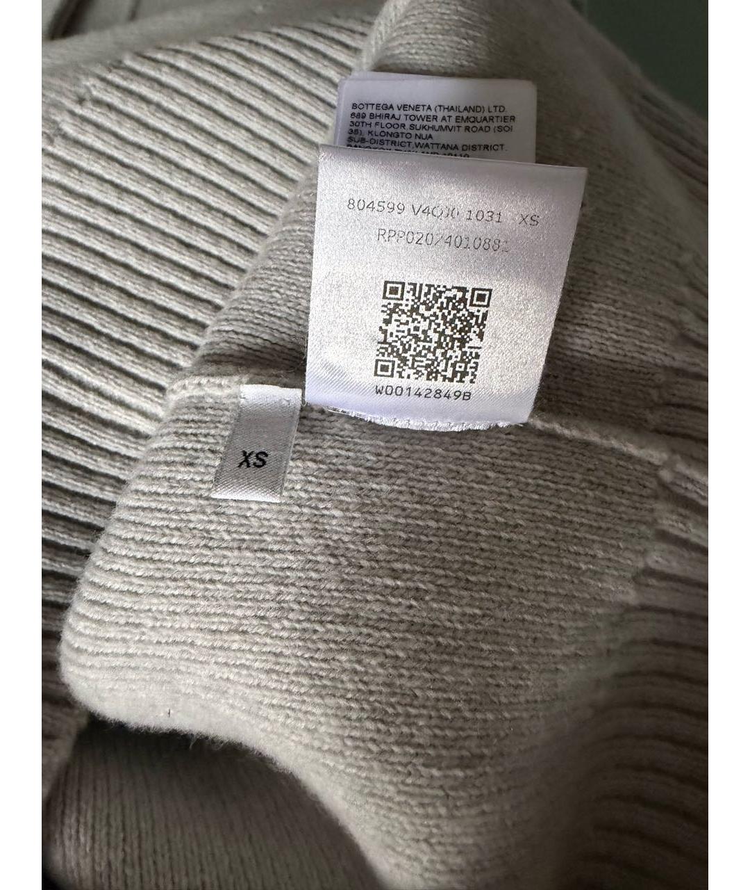 BOTTEGA VENETA Серый шерстяной кардиган, фото 8