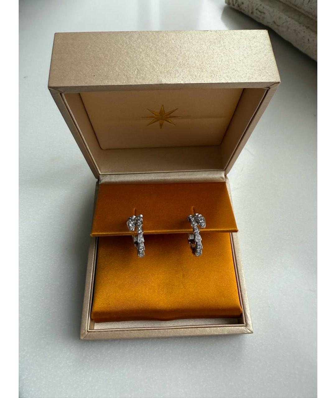 BVLGARI Белые серьги из белого золота, фото 3