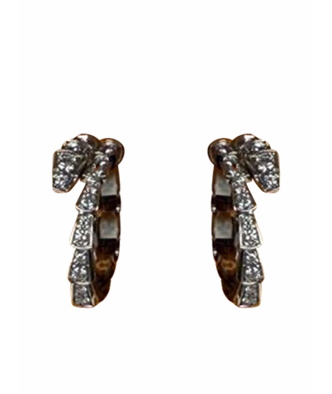 BVLGARI Белые серьги из белого золота, фото 1