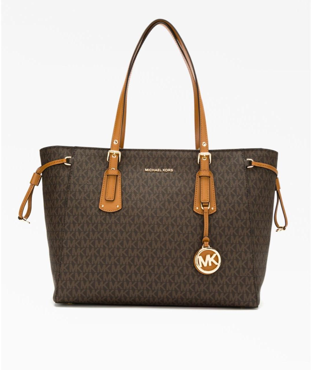 MICHAEL KORS Коричневая кожаная сумка тоут, фото 5