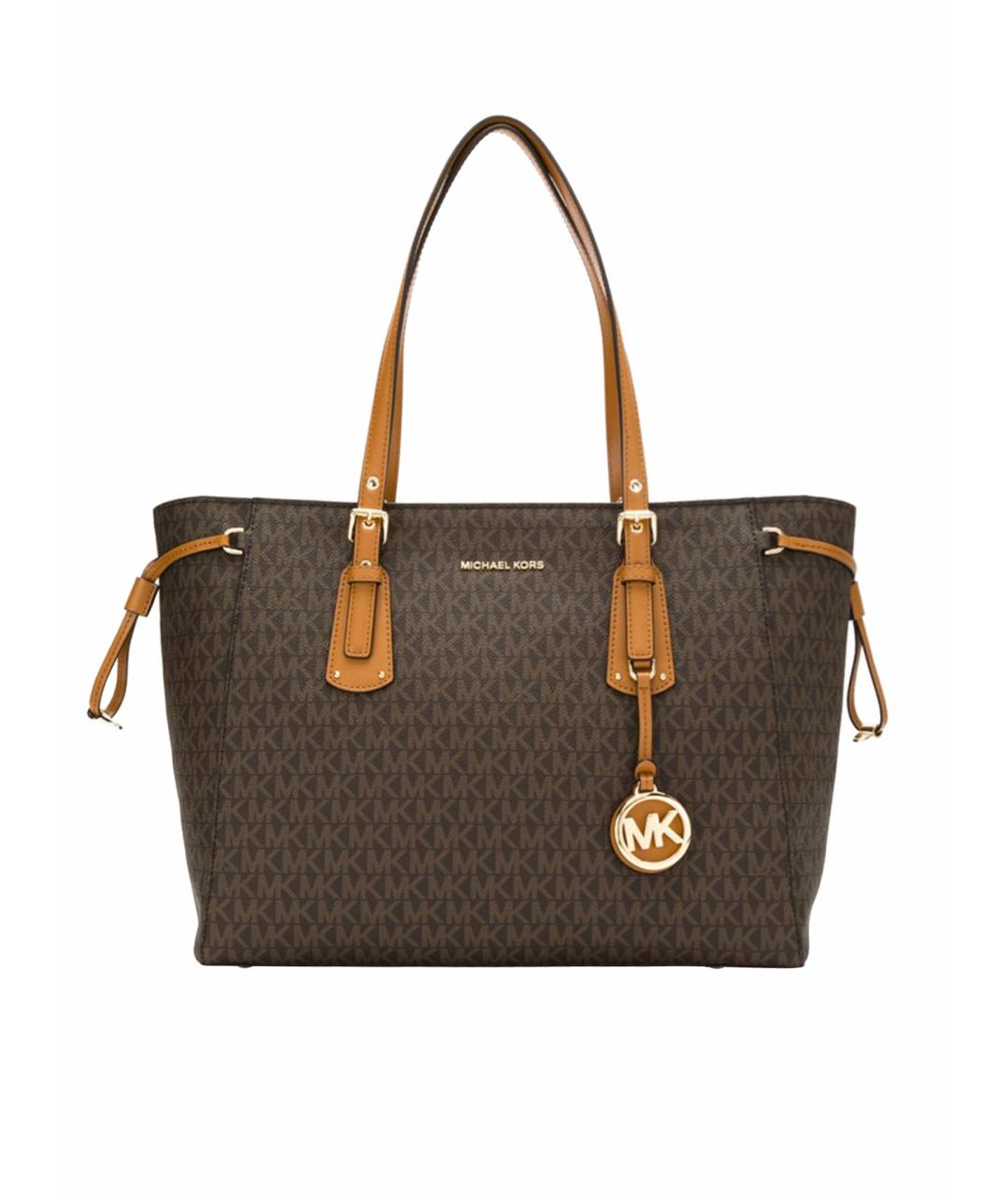 MICHAEL KORS Коричневая кожаная сумка тоут, фото 1