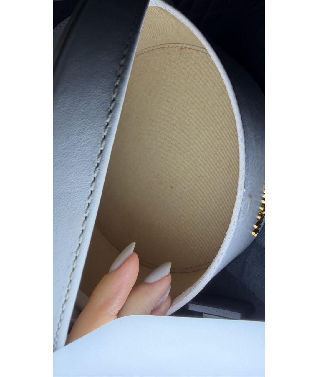 JACQUEMUS Белая кожаная сумка с короткими ручками, фото 4