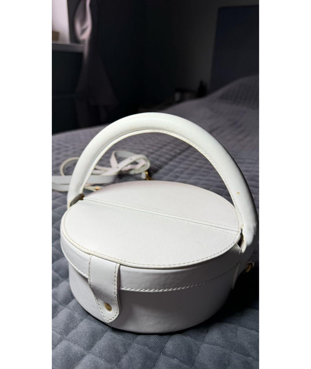 JACQUEMUS Белая кожаная сумка с короткими ручками, фото 3