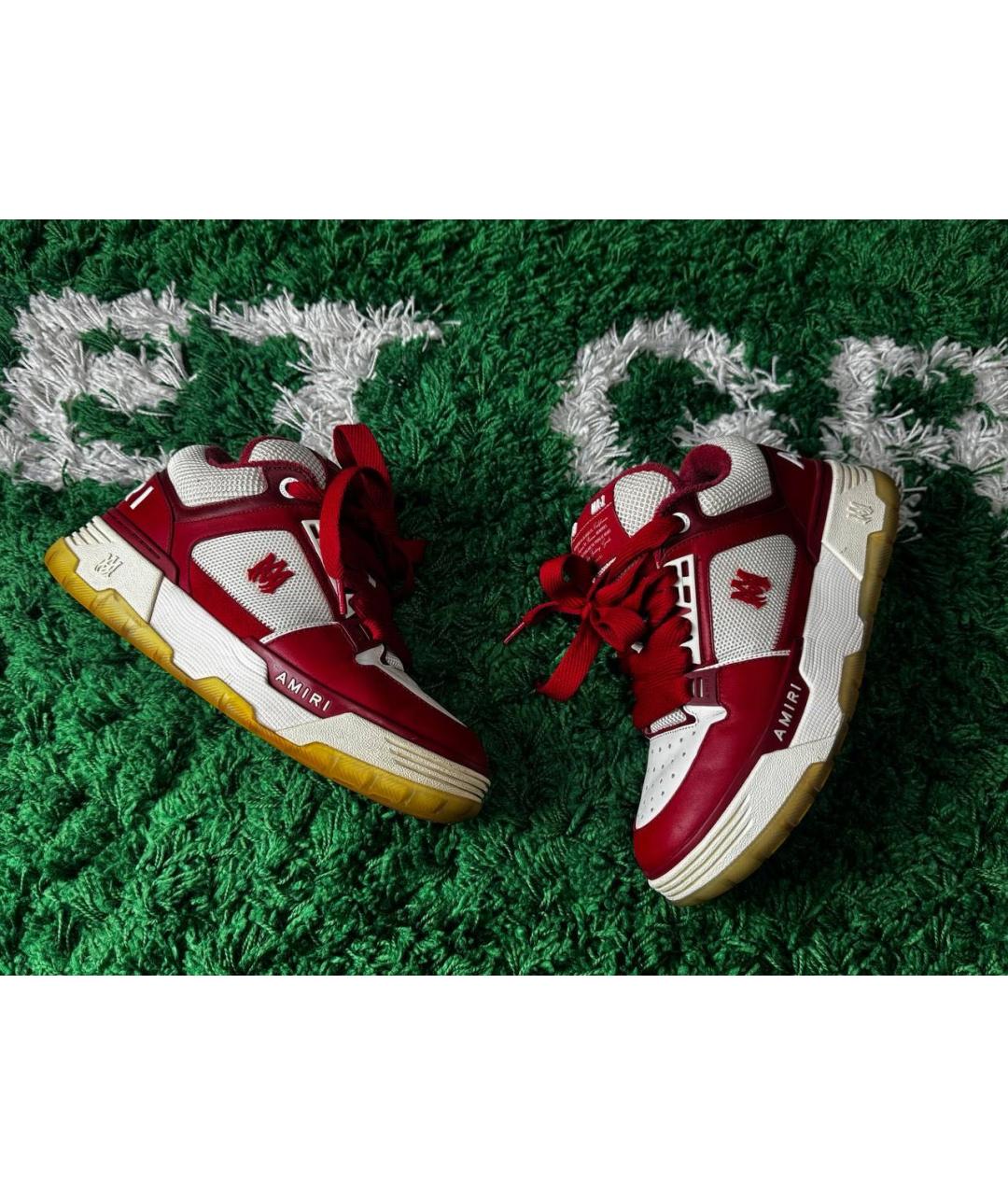 AMIRI Красные высокие кроссовки / кеды, фото 3