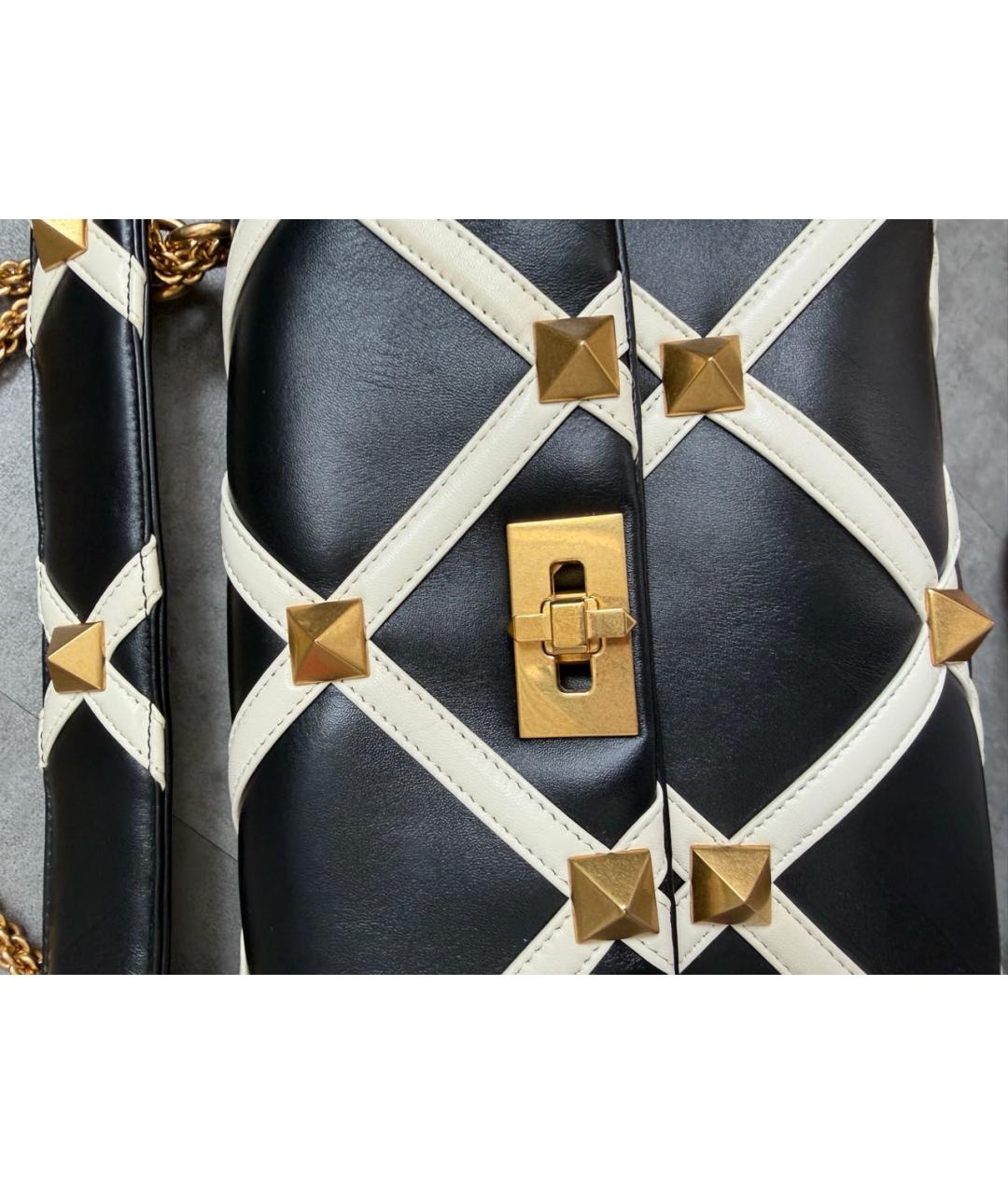 VALENTINO Черная кожаная сумка через плечо, фото 4