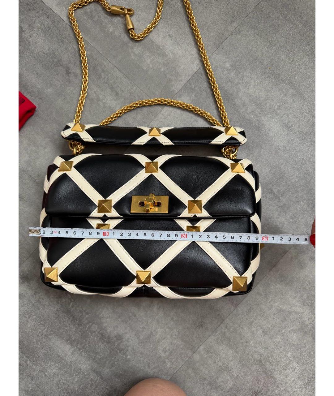 VALENTINO Черная кожаная сумка через плечо, фото 3