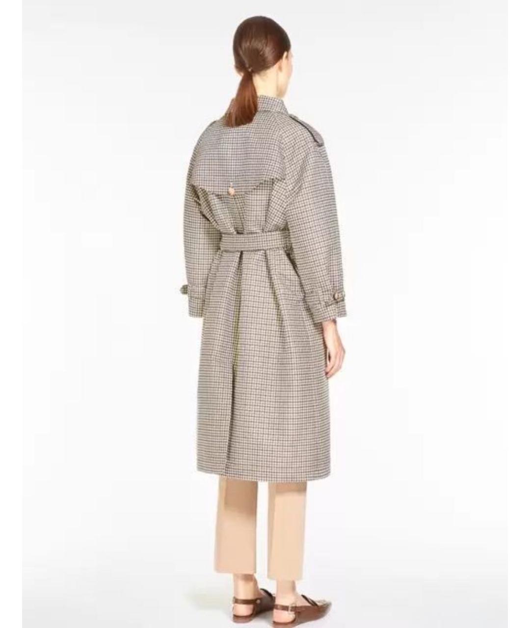 MAX MARA Коричневый хлопковый тренч/плащ, фото 2