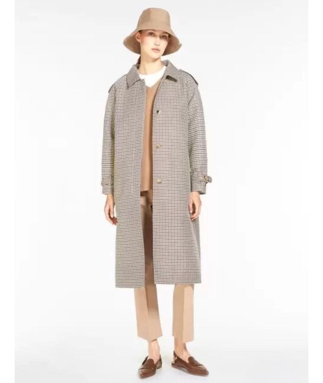 MAX MARA Коричневый хлопковый тренч/плащ, фото 7