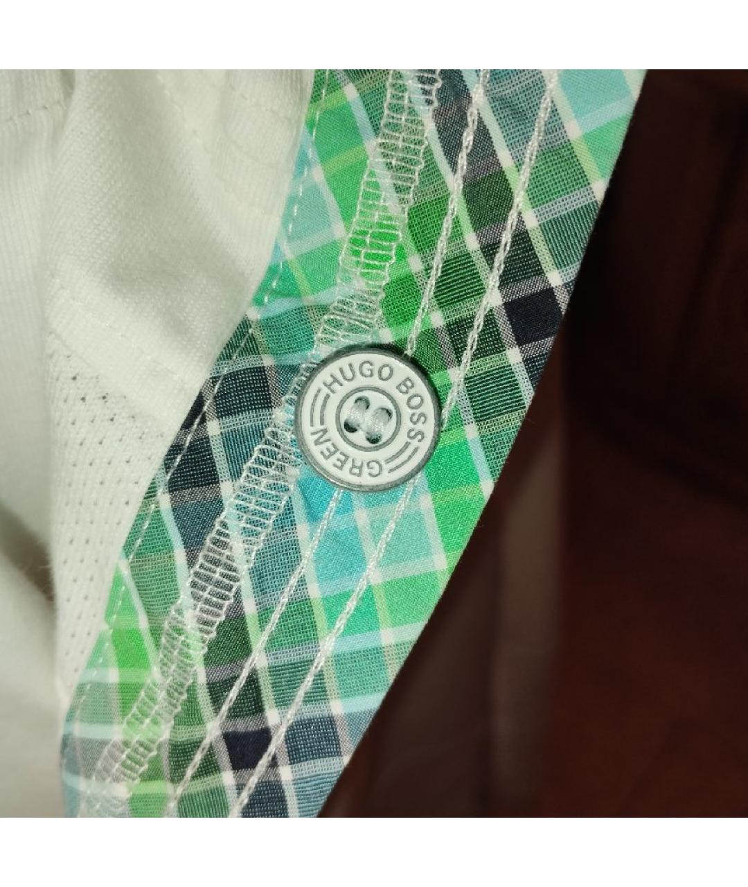 HUGO BOSS Белое хлопковое поло с длинным рукавом, фото 9