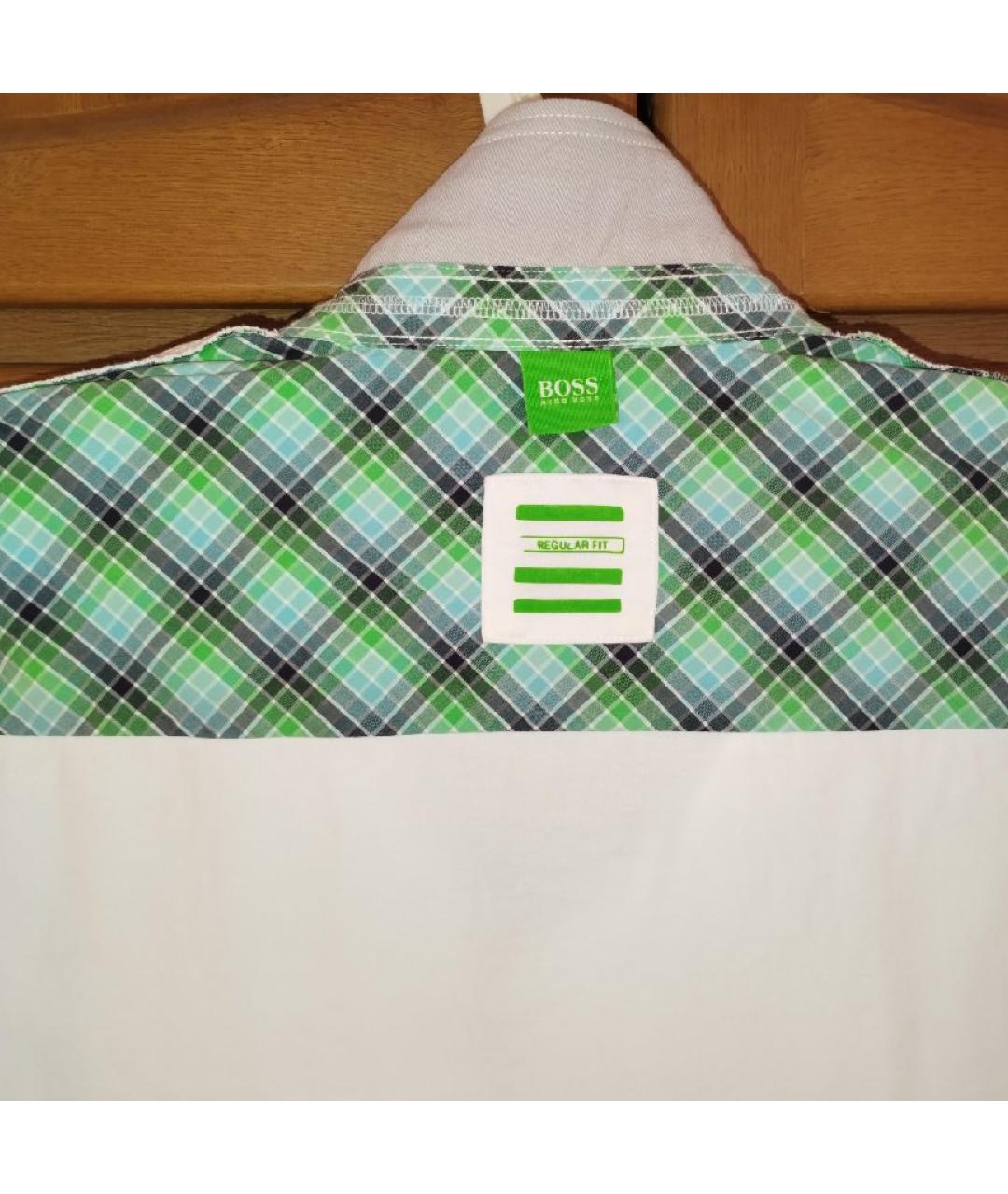 HUGO BOSS Белое хлопковое поло с длинным рукавом, фото 3