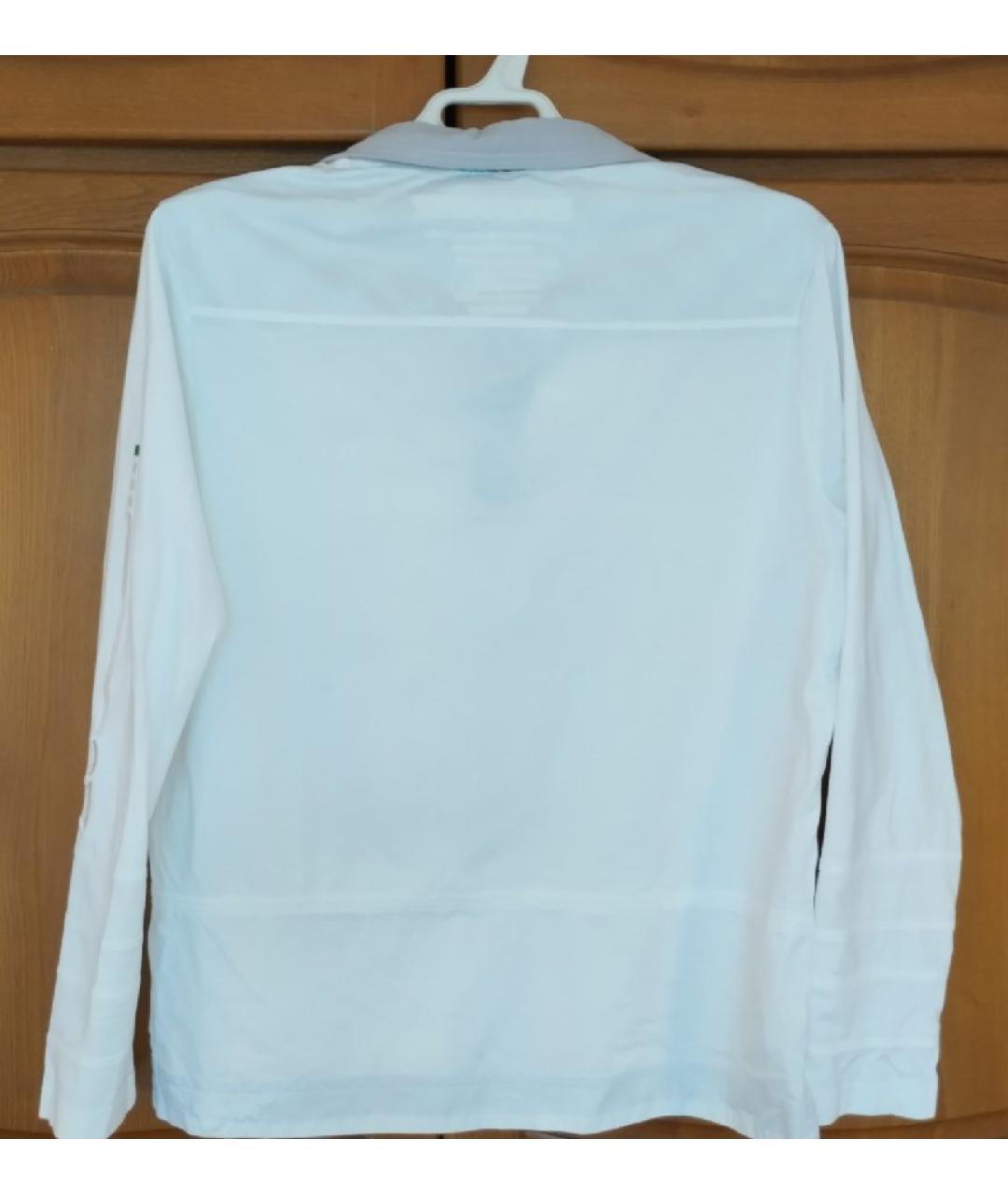 HUGO BOSS Белое хлопковое поло с длинным рукавом, фото 2