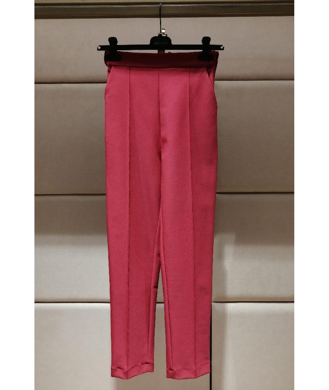 ELISABETTA FRANCHI Красные брюки узкие, фото 3