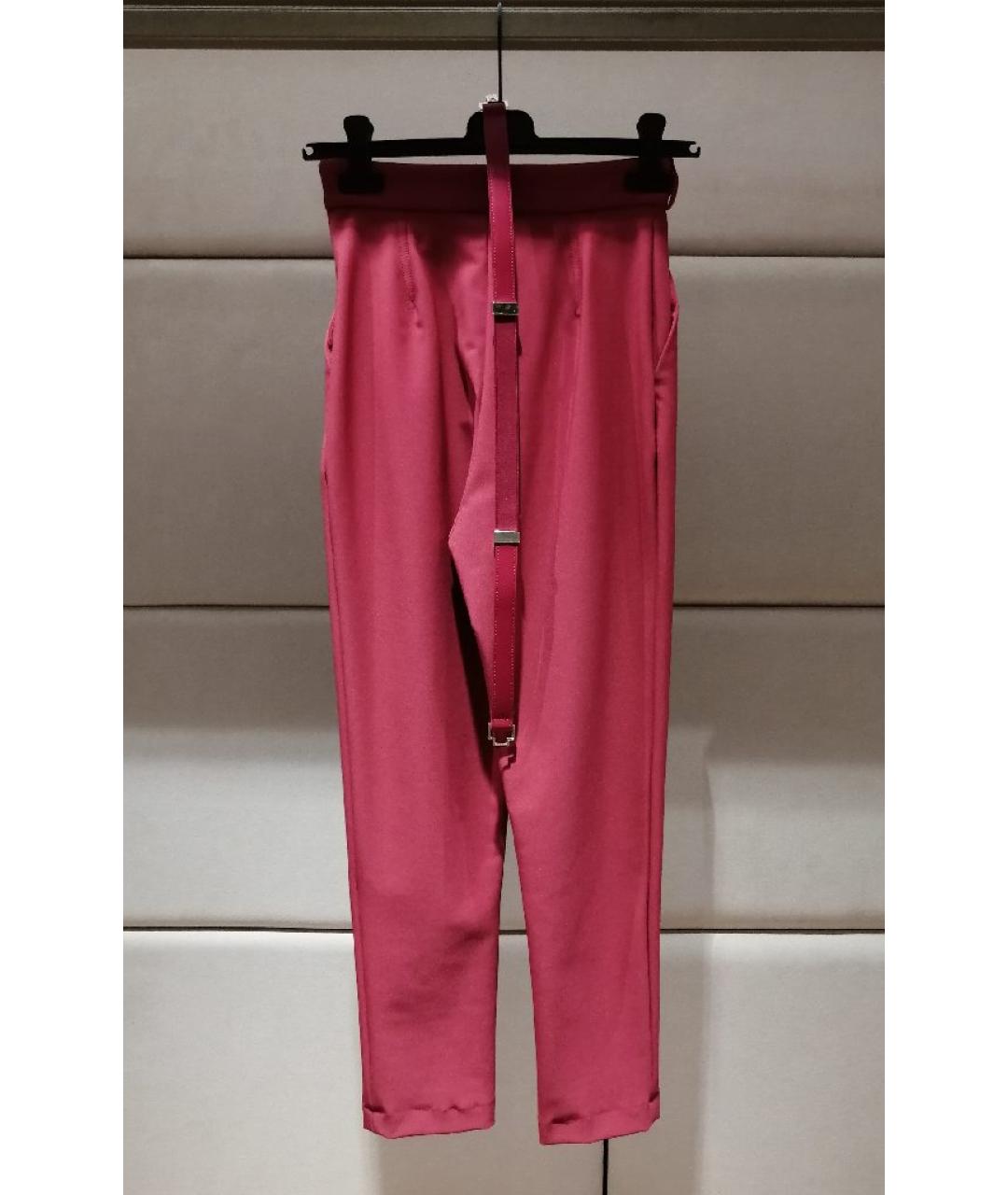 ELISABETTA FRANCHI Красные брюки узкие, фото 2