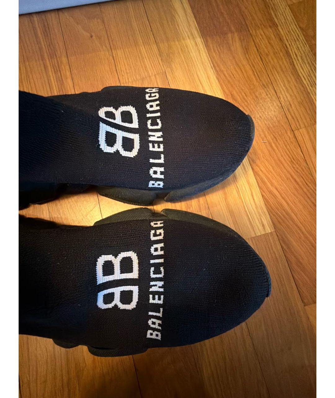 BALENCIAGA Черные текстильные кроссовки, фото 3