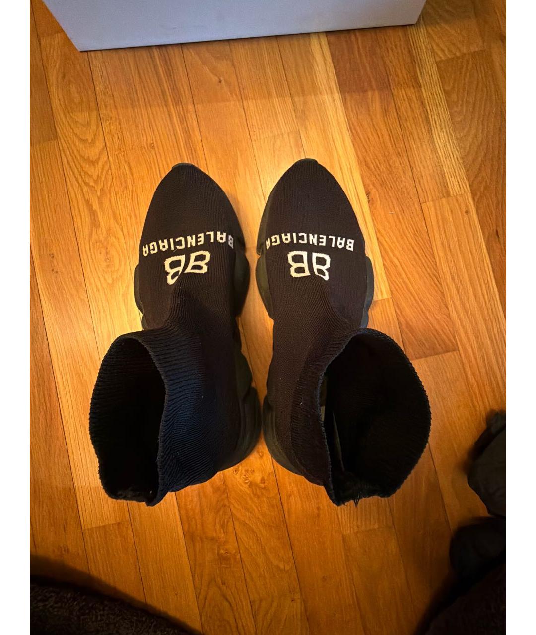 BALENCIAGA Черные текстильные кроссовки, фото 2