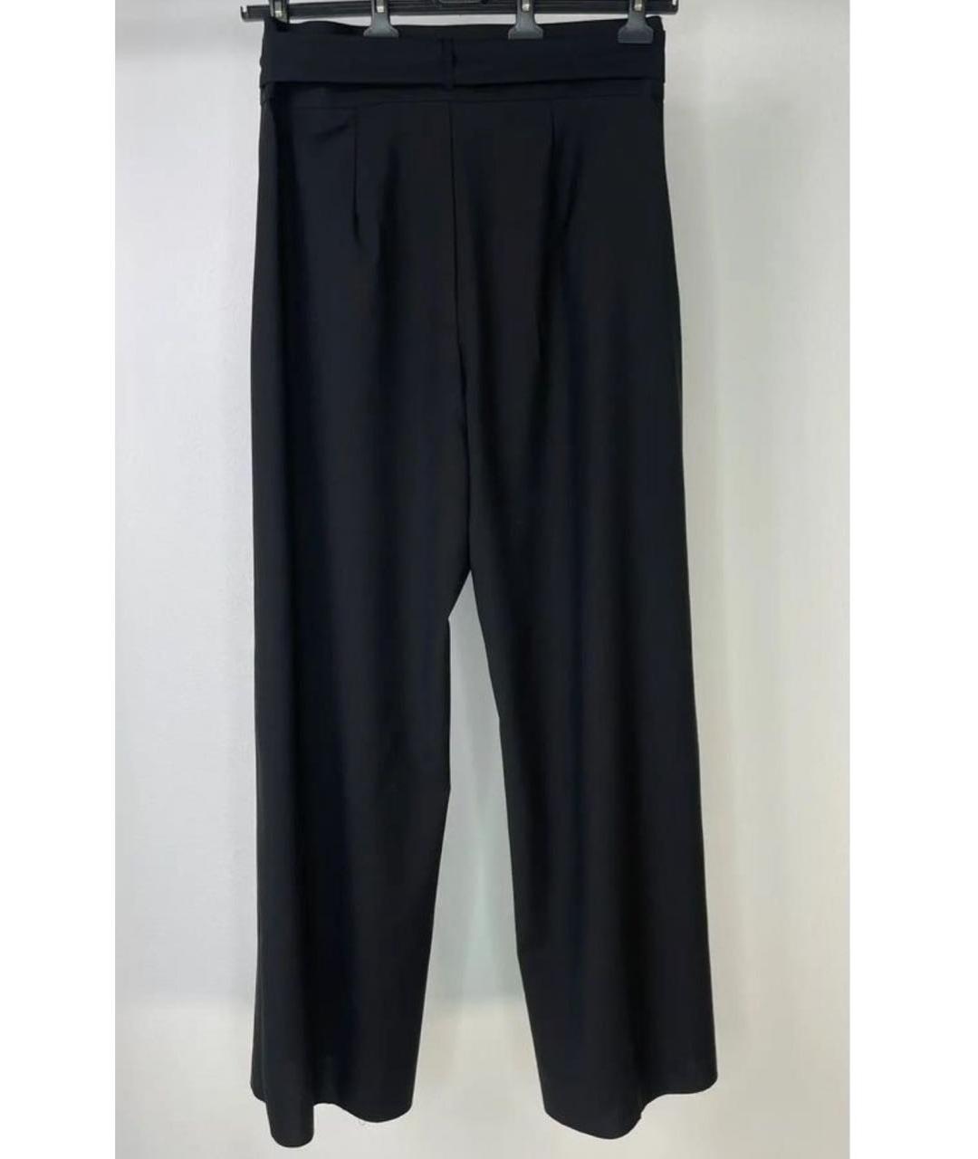 MAX MARA Черные шерстяные брюки широкие, фото 2