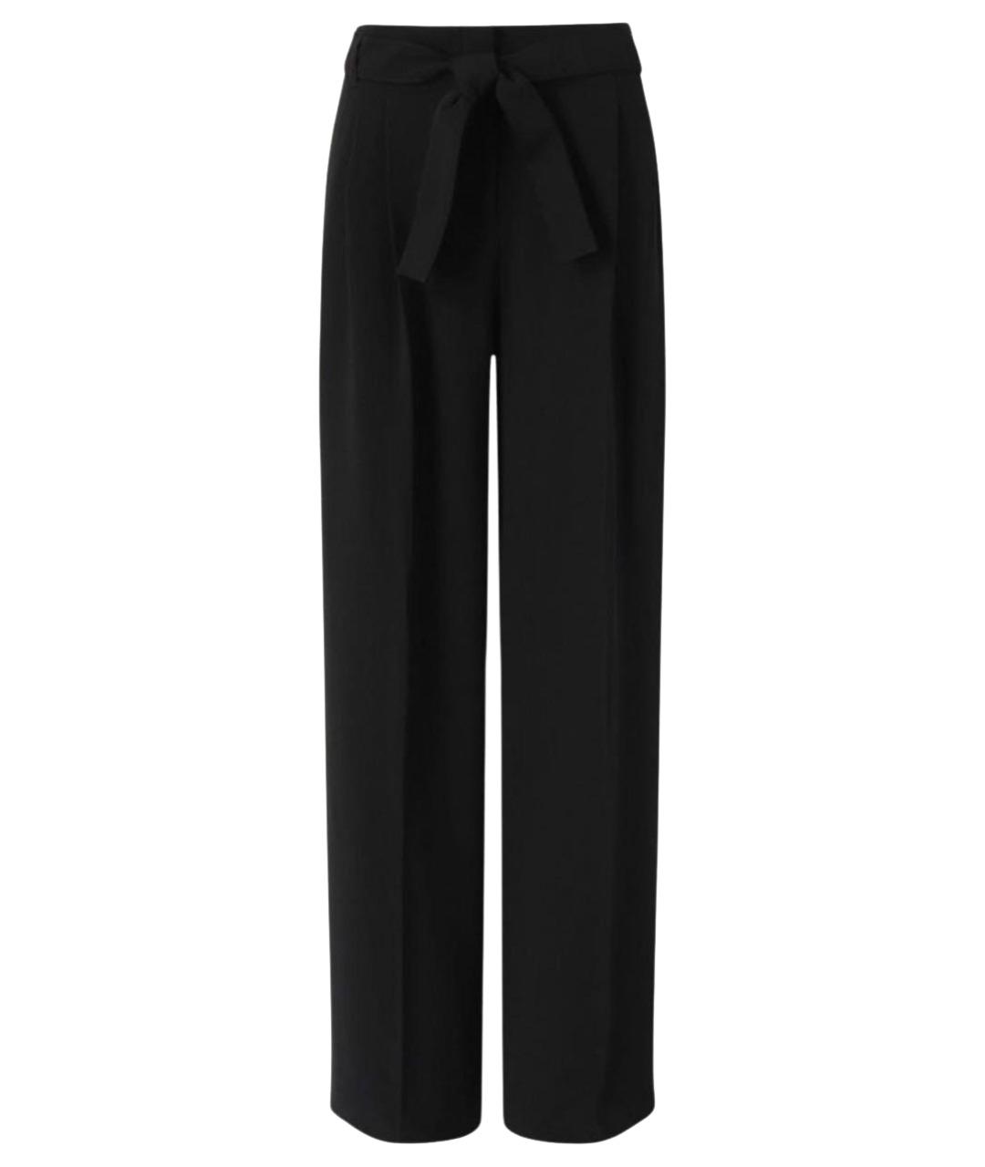 MAX MARA Черные шерстяные брюки широкие, фото 1