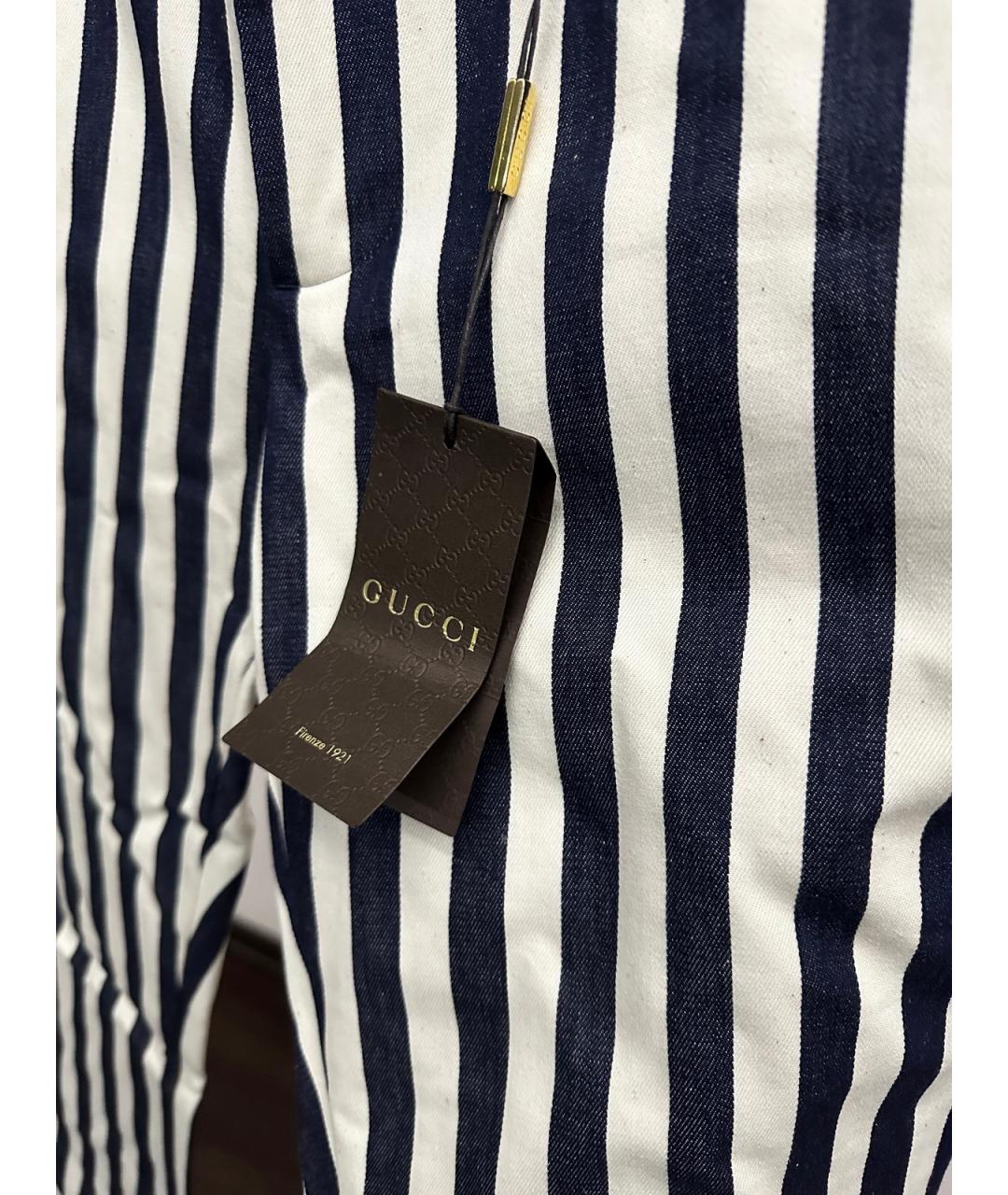 GUCCI Мульти хлопковые повседневные брюки, фото 6