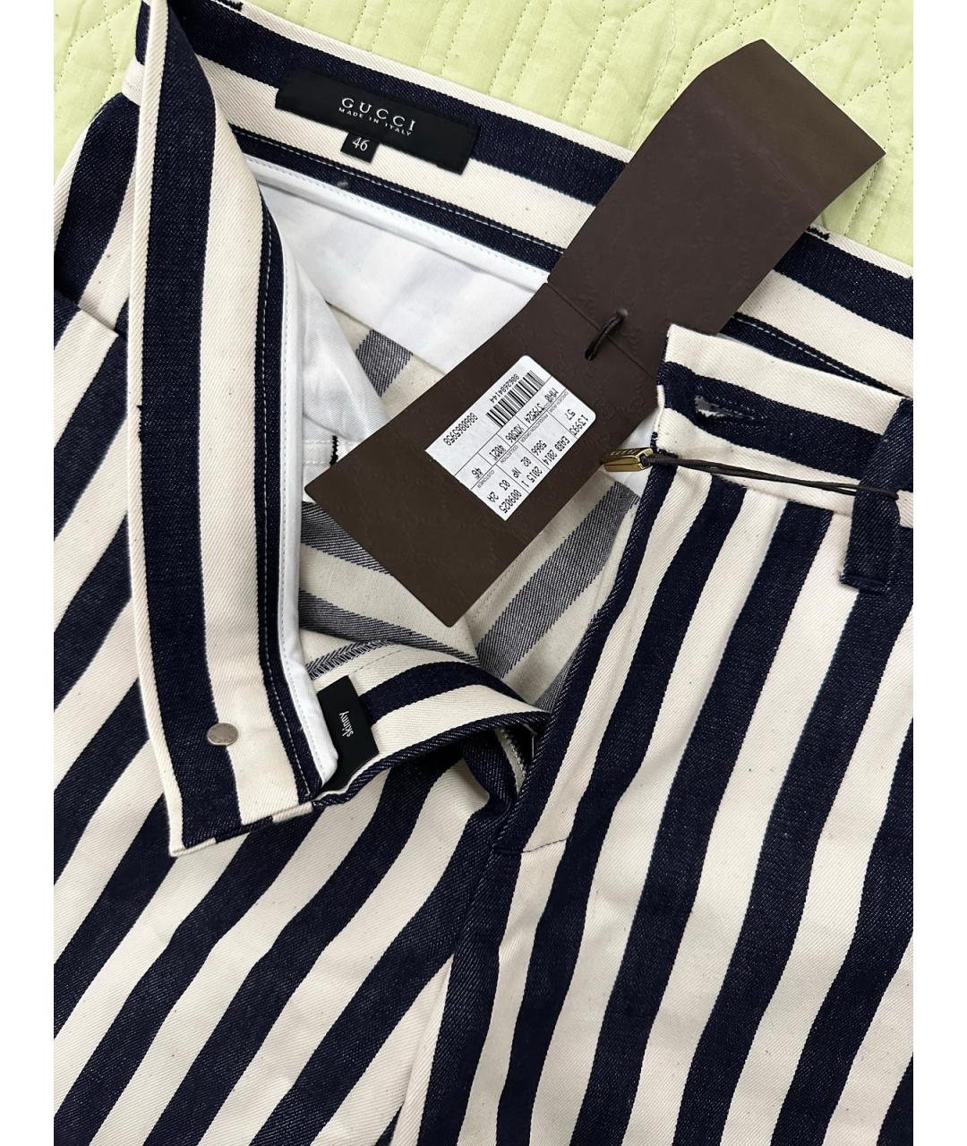 GUCCI Мульти хлопковые повседневные брюки, фото 7