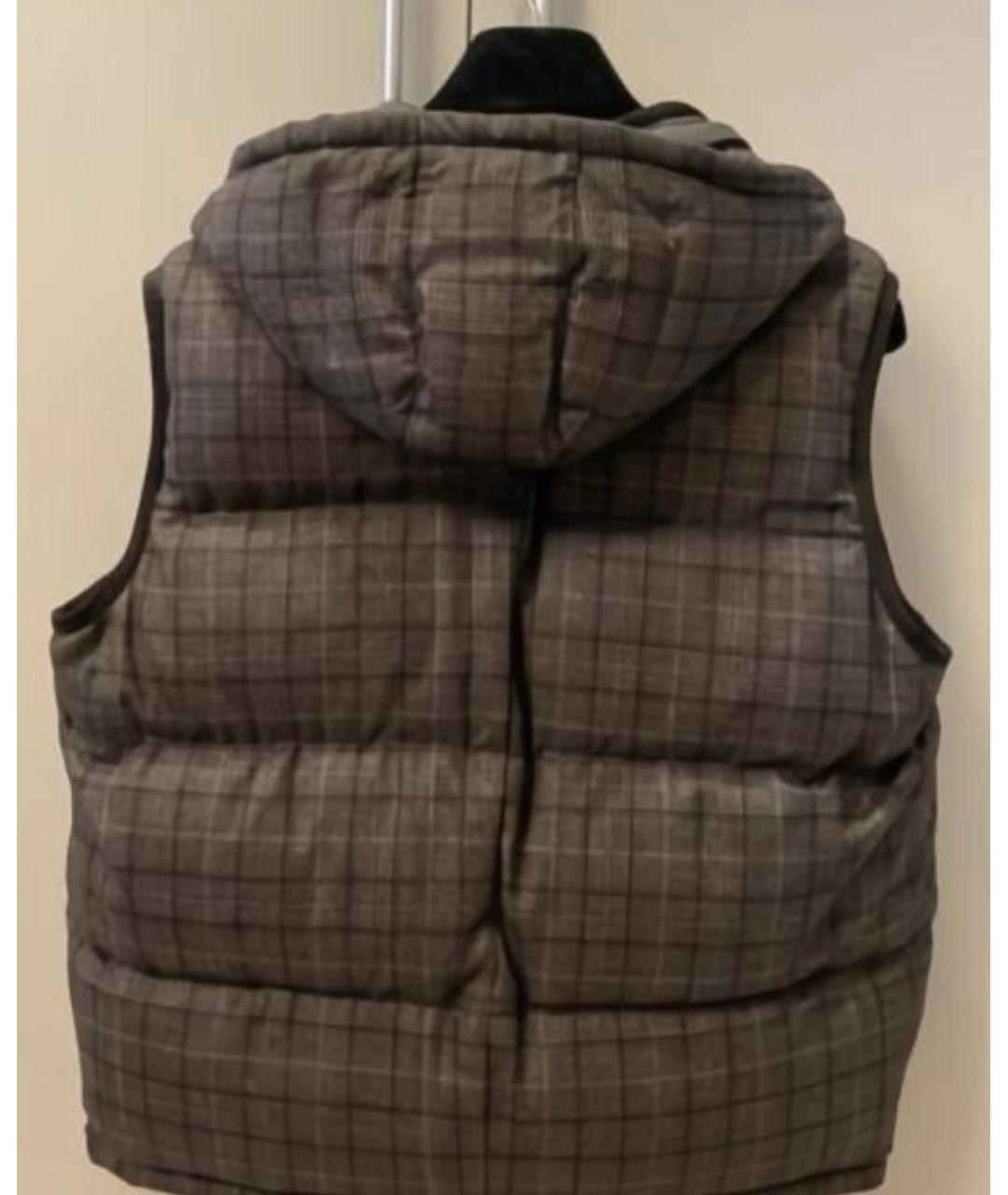 LORO PIANA Коричневый шерстяной жилет, фото 5