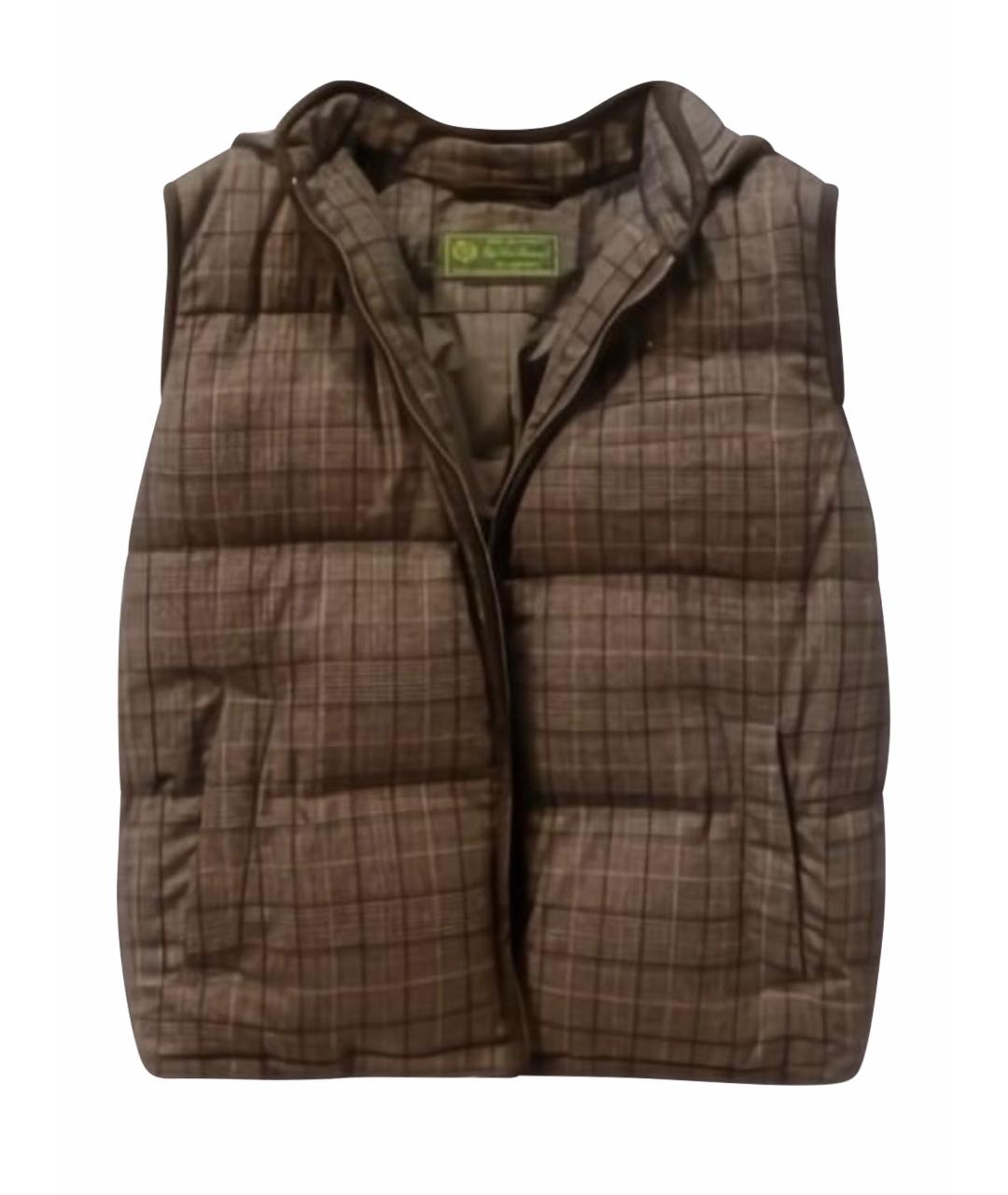 LORO PIANA Коричневый шерстяной жилет, фото 1